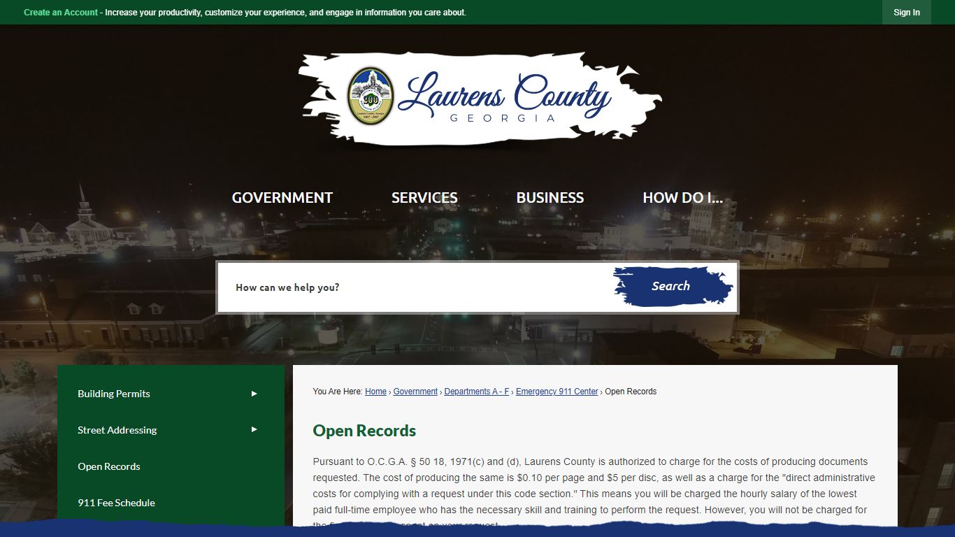 Open Records | Laurens County, GA