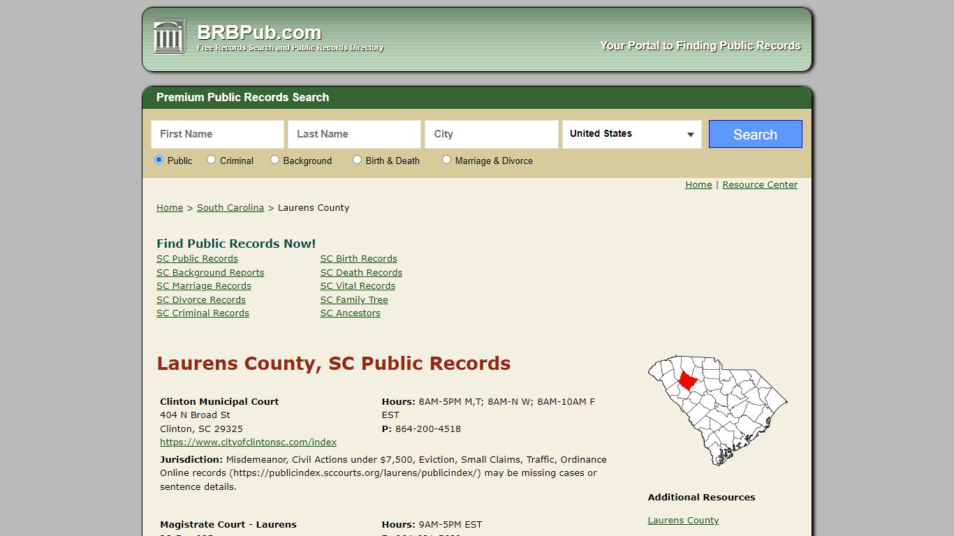 Laurens County Public Records | Search South Carolina ...